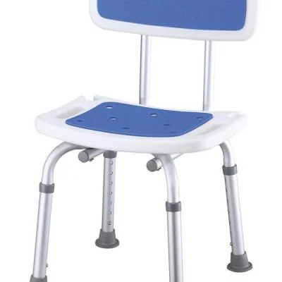 Silla de ducha con respaldo para movilidad moderada