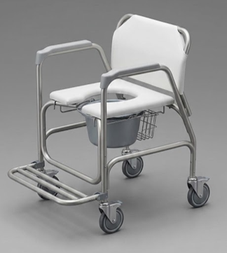 Silla de ducha con ruedas para movilidad baja